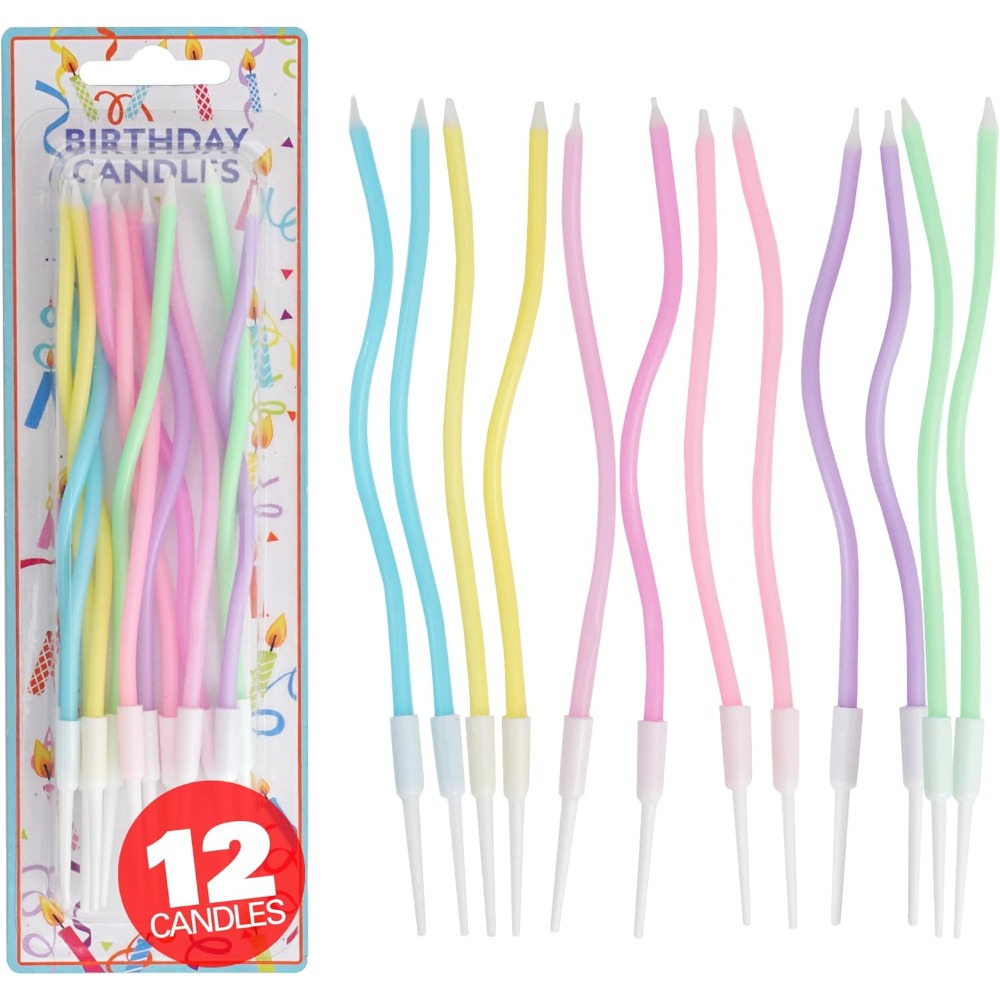 Supplies Of Candle - Conjunto de 12 Velas Espiral Arco-Íris