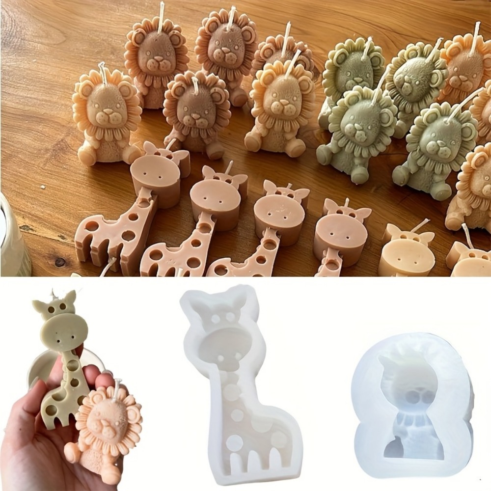 Molde de Silicone Leão e Giraf - Candle Fragrance Supplies avaliação e preço
